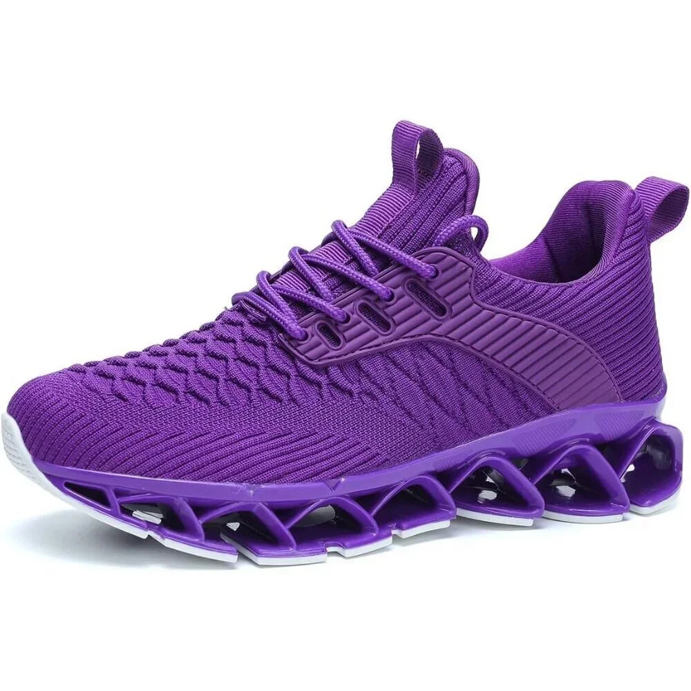 Women Purple Slip-On Walking Running Shoes Blade Sneakers Non-Slip Comfort Shoes